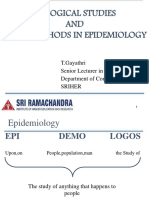 Epidemiological Studies AND Methods in Epidemiology