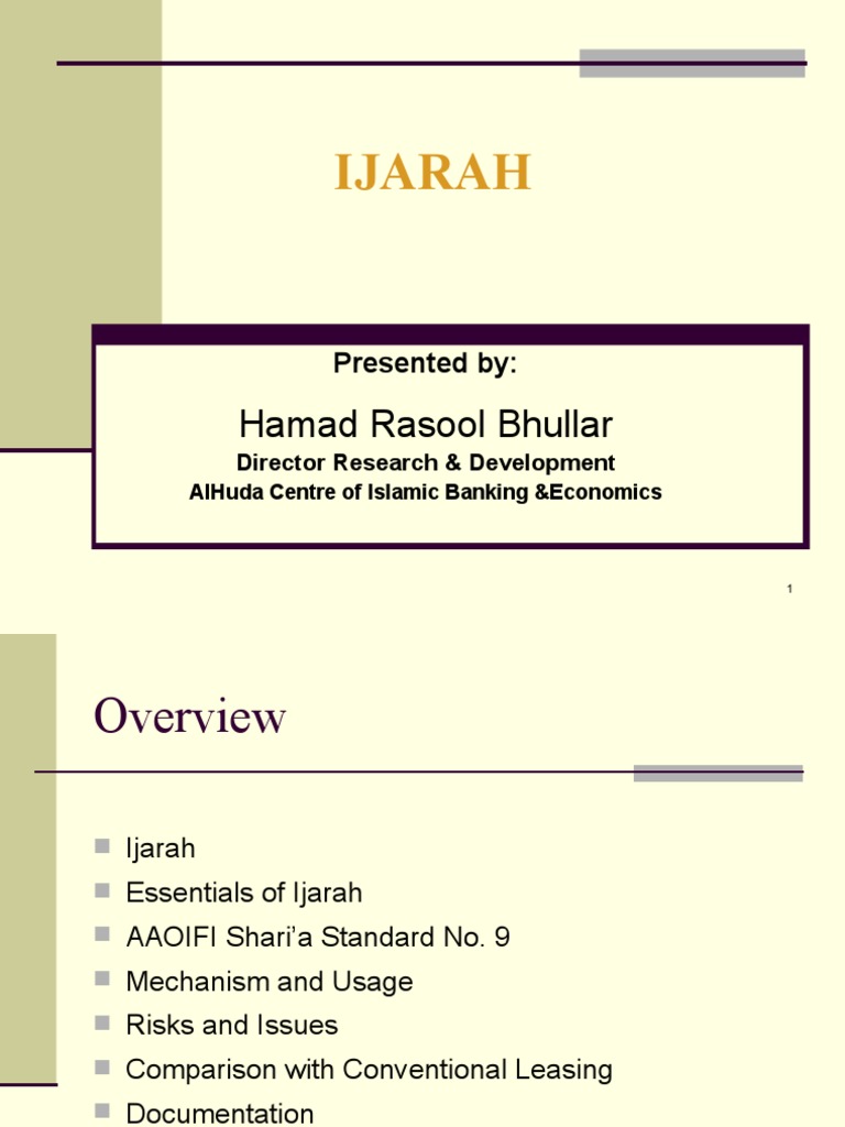 Ijara by Hamad Rasool | PDF | Lease | Business Law