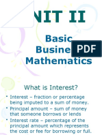 Unit Ii: Basic Business Mathematics