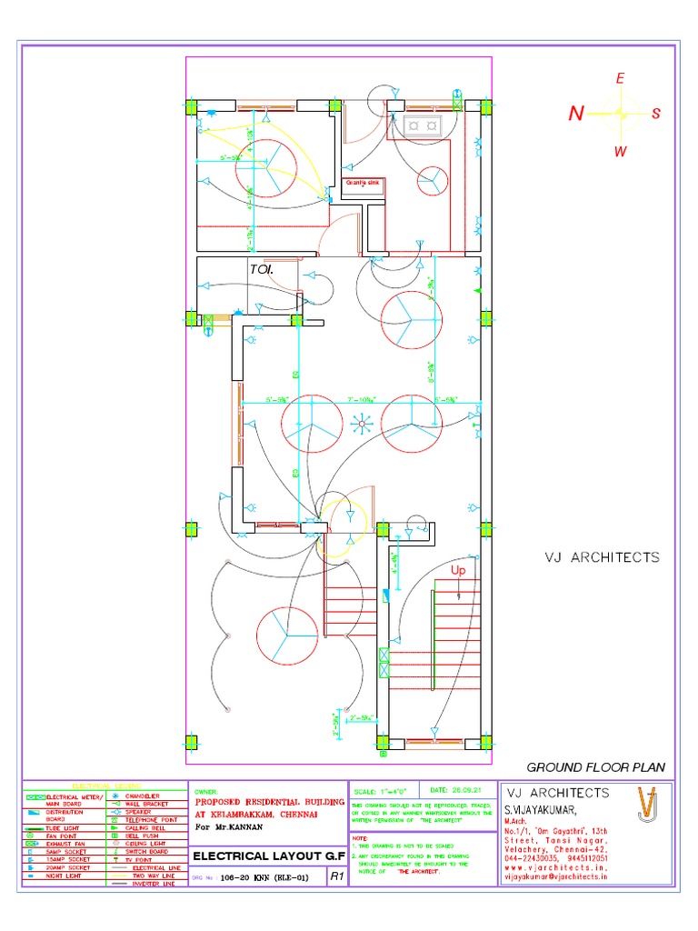 Electrical Layout G.F: Ground Floor Plan | PDF