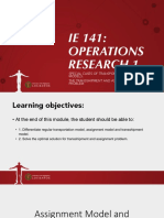 IE141 - IX.b. Assignment Model