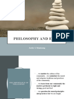 Philosophy and Ethics: Joefer G Maninang