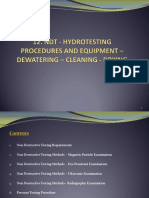 Procedures and Equipment - Dewatering - Cleaning - Drying