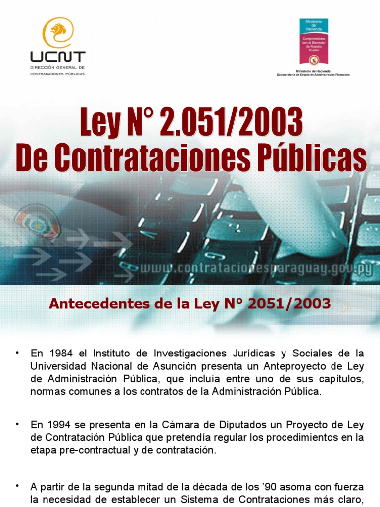 Antecedentes de la Ley 2051/2003 | PDF | Administración Pública | Tratado