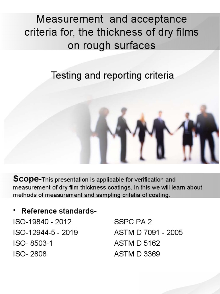 DFT Measurement Process in Different Standards PDF Paint