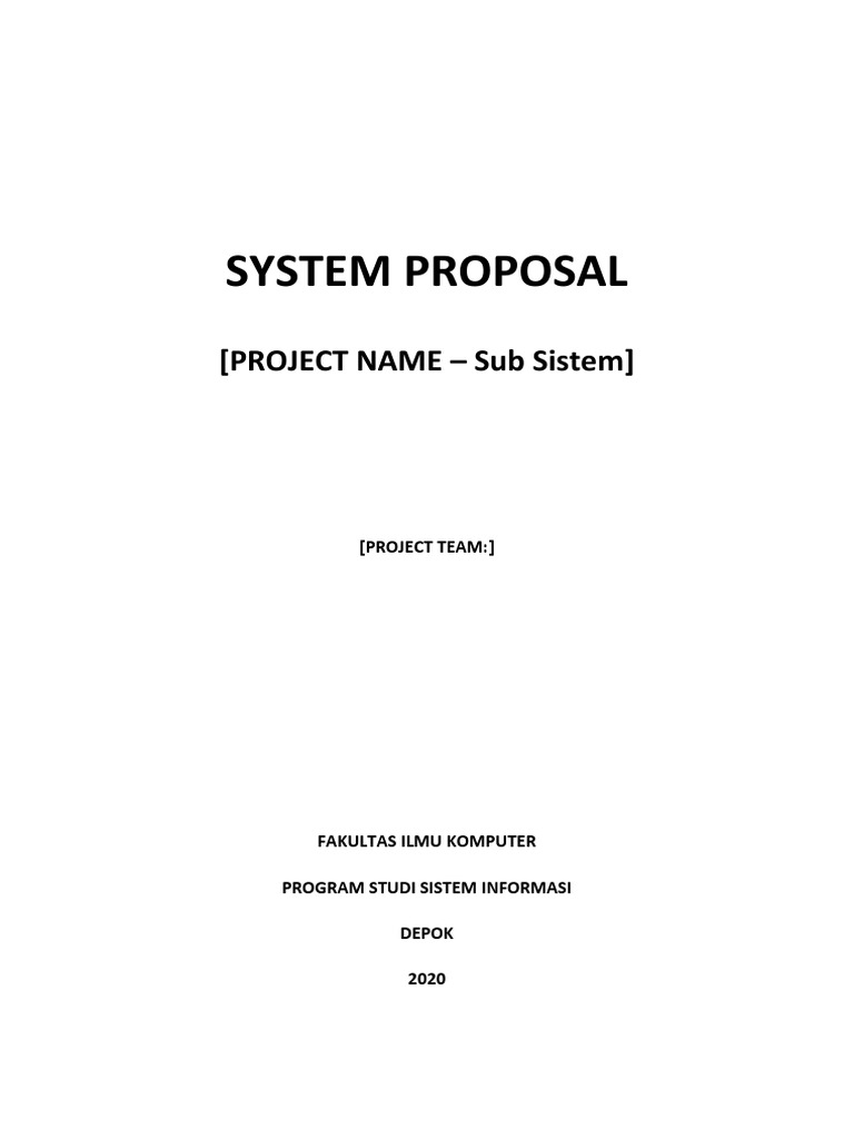 Proposal Sistem Informasi 2020 | PDF | Komputer