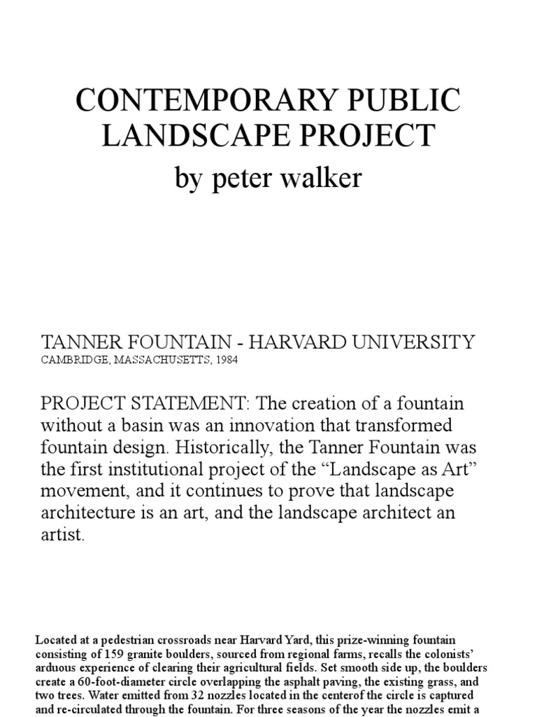 Innovative Public Landscape Projects | PDF | Landscape | Fountain