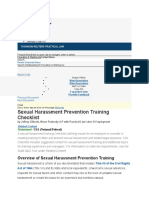 Sexual Harassment Prevention Training Checklist