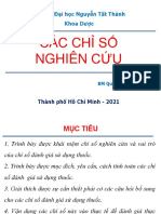 Bài 5. CÁC CHỈ SỐ NGHIÊN CỨU