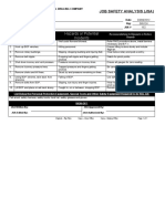 Hazards or Potential Incidents: Job Safety Analysis (Jsa)