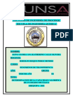 Determinación de La Capacidad Calorífica de Un Solido Metalico