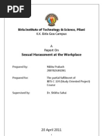 Download Project Report Sexual Harassment at Workplace by nikitaprakash SN54777972 doc pdf