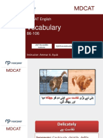 VOCABULARY (86 To 106) Nearpeer MDCAT