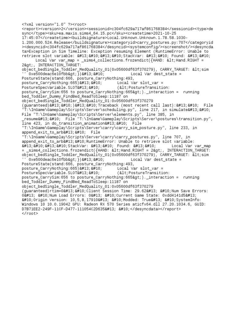 Sims 4 Desync Error Report 2021 | PDF | Software Development ...