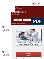 VOCABULARY (167 To 186) Nearpeer MDCAT