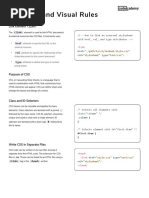 Learn CSS - Selectors and Visual Rules Cheatsheet - Codecademy