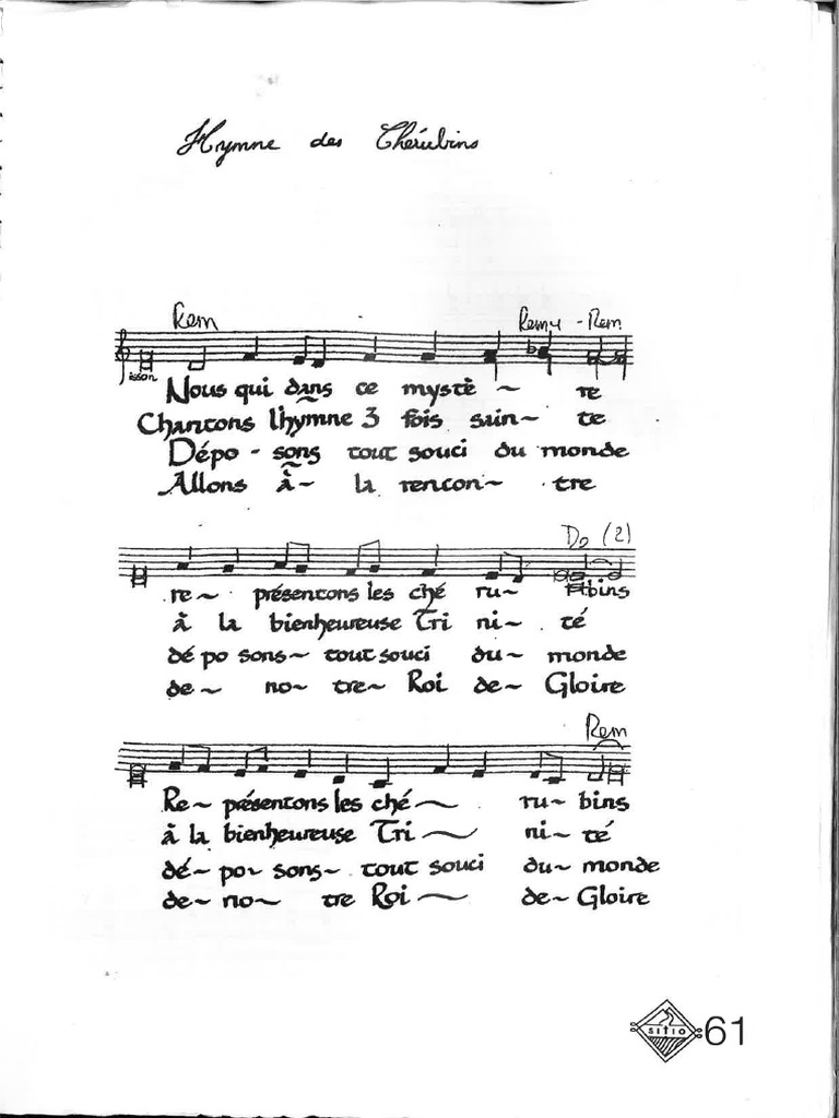 Hymne Des Chérubins PDF