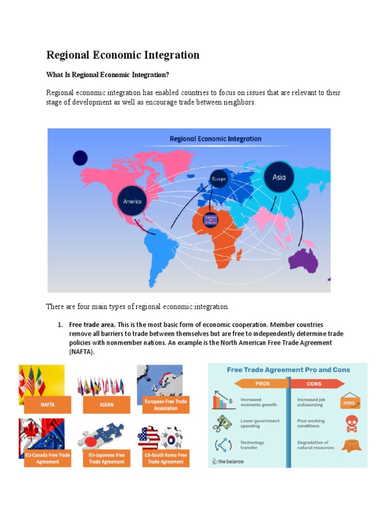 Types and Benefits of Economic Integration | PDF | European Economic ...