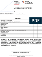 Planilha Semanal Epidemiologica