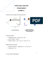 Structural Analysis Strain Energy Example 1: 2.5 Ton/m 4 Ton