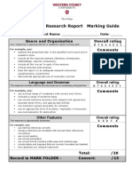 UEH ISB EAP5 Research Report Marking Guide