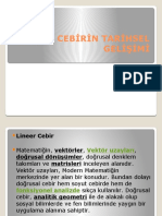 Li̇neer Cebi̇ri̇n Tari̇hsel Geli̇şi̇mi̇