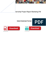 Mba Summer Internship Project Report Marketing PDF