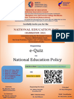 National Education Day 2021 Flyer E-Quiz