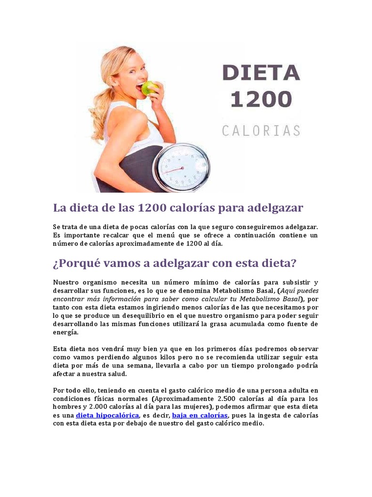 Dieta 1200 Calorias | PDF | Dieta | Alimentos