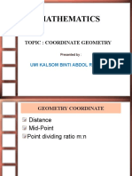 Mathematics: Topic: Coordinate Geometry