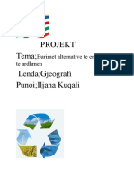 Projekt Tema Lenda Gjeografi Punoi Iljana Kuqali: Burimet Alternative Te Energjise Ne Te Ardhmen