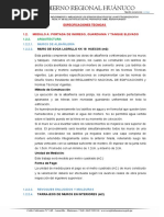 ESPECIFICACIONES TÉCNICAS ARQUITECTURA 