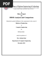 DBMS Analysis and Comparison: A Micro Project On