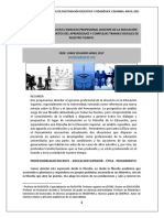 Etica y Pensamiento en El Ejercicio Profesional Docente en La Universidad