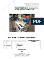 Informe de Mantenimiento Correctivo de Chancadora de Rodillos (Equipo Completo)