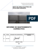 Informe de Mantenimiento de Cerco Electrico de Metso-Sede Arequipa