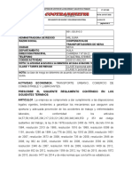 Reglamento de higiene y seguridad industrial para empresa de transporte