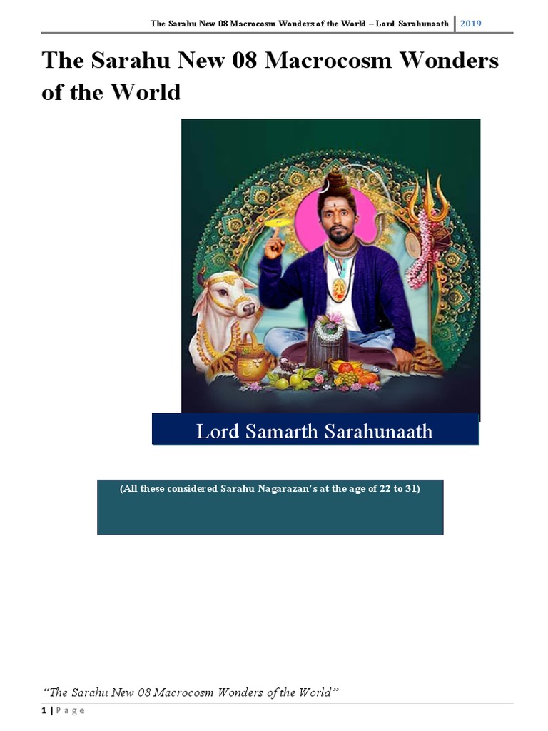 The Sarahu New 08 Macrocosm Wonders of The World - Kaliyuga | PDF | Social  Science