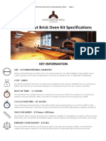 D130 Precut Brick Oven Kit Specifications: Key Information