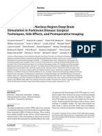 Pedunculopontine Nucleus Region Deep Brain Stimulation in Parkinson Disease: Surgical Techniques, Side Effects, and Postoperative Imaging