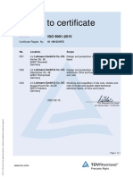 Annex To Certificate: Tüv Rheinland Cert GMBH Am Grauen Stein 51105 Köln