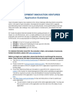 Development Innovation Ventures Application Guidelines: DIV Self-Screening Questionnaire Annual Program Statement (APS)