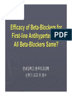 Efficacy of Beta - Blockers For First - Line Antihypertensive All Beta - Blockers Same?