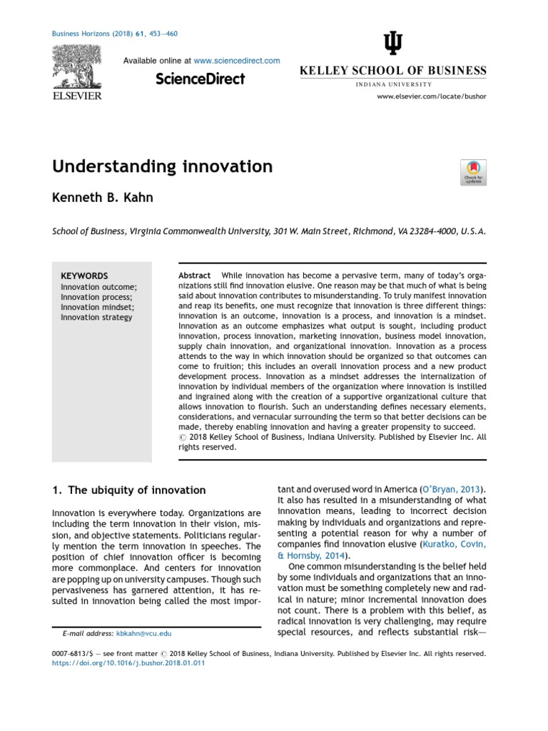 Understanding Innovation Dynamics | PDF | Innovation | Marketing
