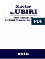 ZUBIRI, X., Siete Ensayos de Antropología Filosófica