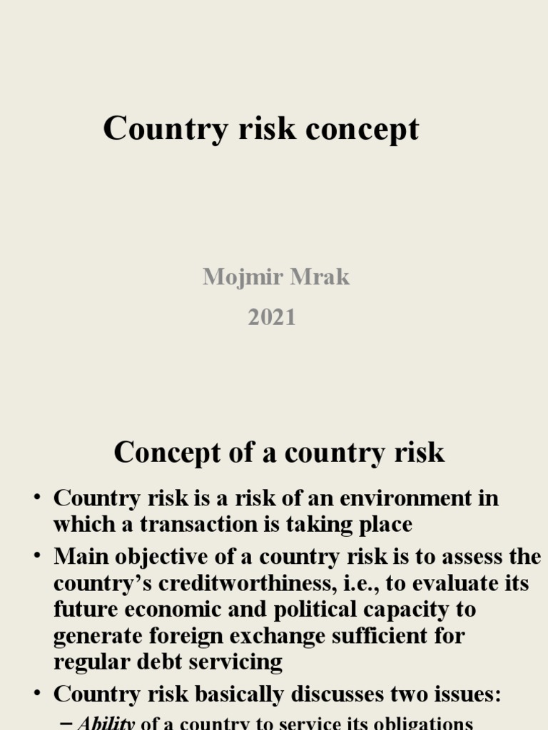 Vienna 2021 Pres 5 Country Risk | PDF | Credit Rating Agency | Credit Risk