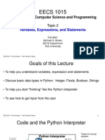 Topic2 Variables Expression Statements