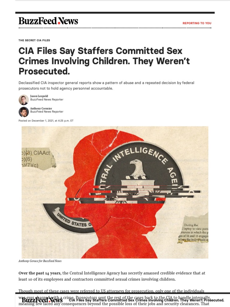 CIA Staff Child Sex Crimes Unpunished | PDF | Prosecutor | Central ...