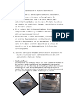 5.1 Explique Los Objetivos de Un Muestreo de Minerales: Cuarteador Jones