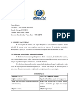 ESTUDO DIRIGIDO - Direito Civil - Coisas N1.